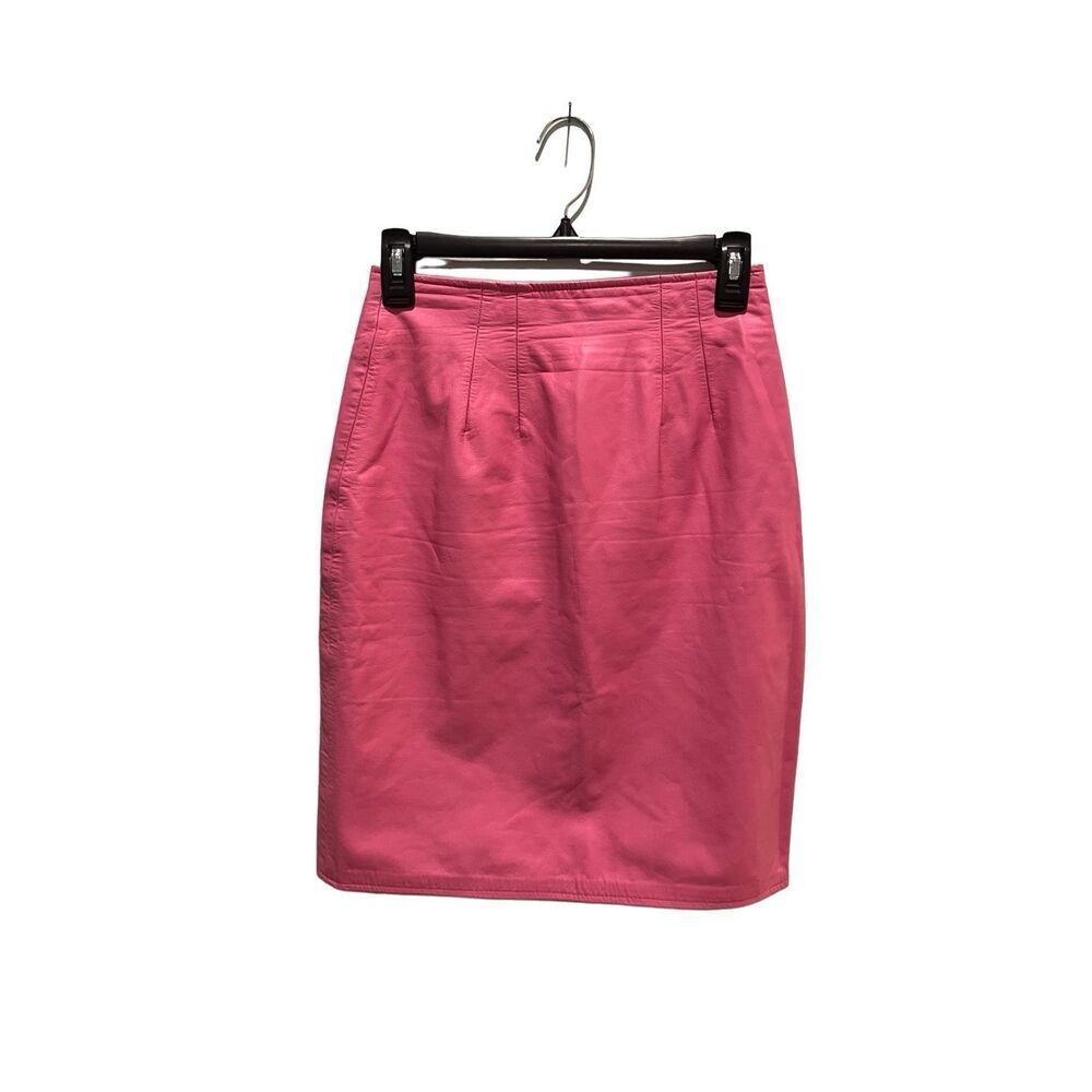 Cedars vintage pink leather pencil skirt - 6